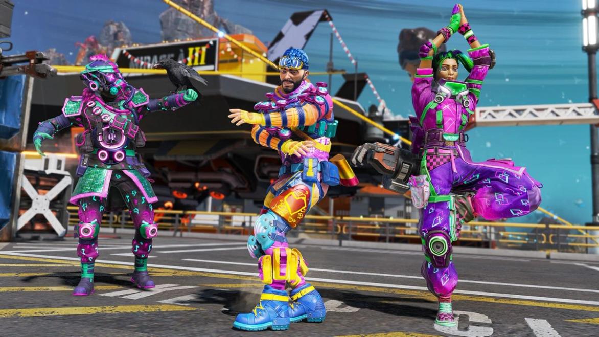 Multiple characters in Apex Legends.